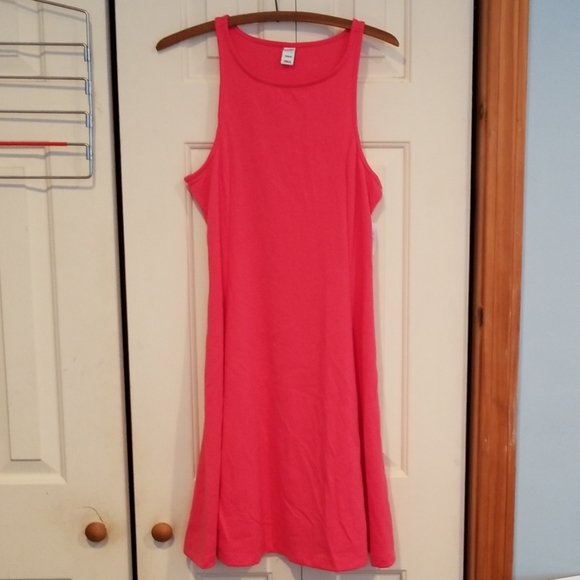 NWT old navy fit n flare dress pink - Picture 1 of 3